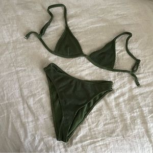 Good American Always Fits Bikini- Olive Green
